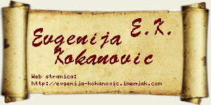 Evgenija Kokanović vizit kartica